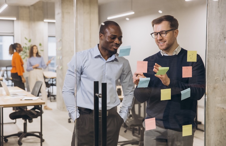 coworkers learning to create an asset tracking system featured