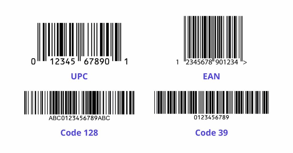 1D barcode examples