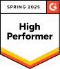 G2 High Performer Spring 2025 badge
