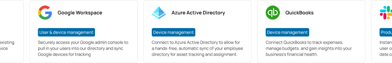 Integrations cards hover preview