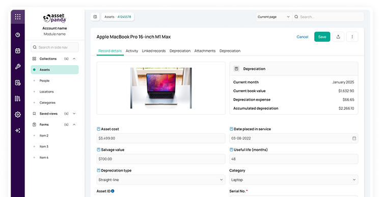 Lifecycle management screen