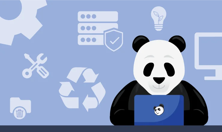 panda sitting down building an ITAD IT asset disposition plan feat