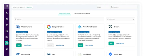 Asset Panda integrations preview