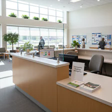 Municipal permit office lobby